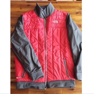 Reversible Boys 18/20 North Face Jacket Red/Grey